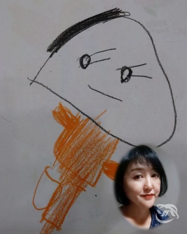 사진=5살 연수가 아빠를 그린 그림(전체), 우측하단(곽현옥)